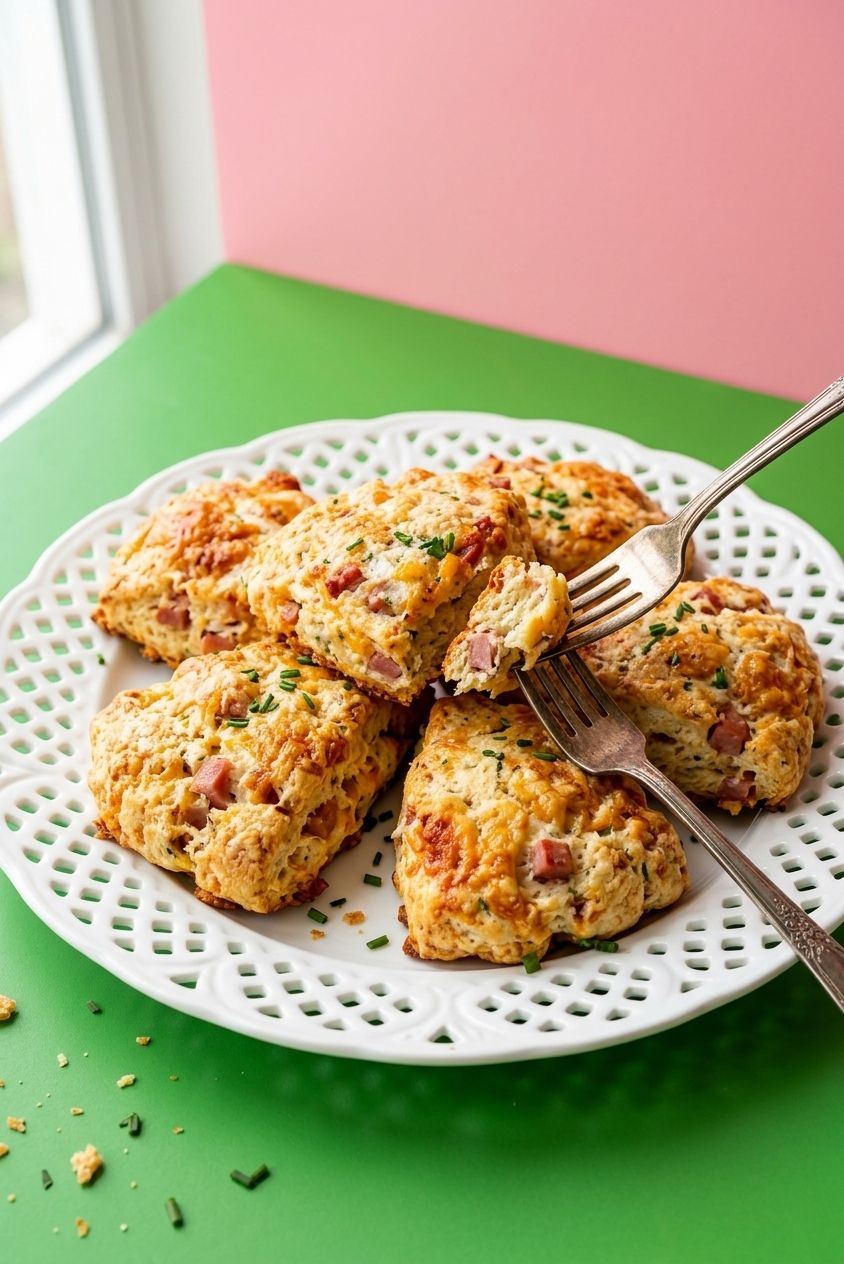 Savory Ham & Cheese Scones