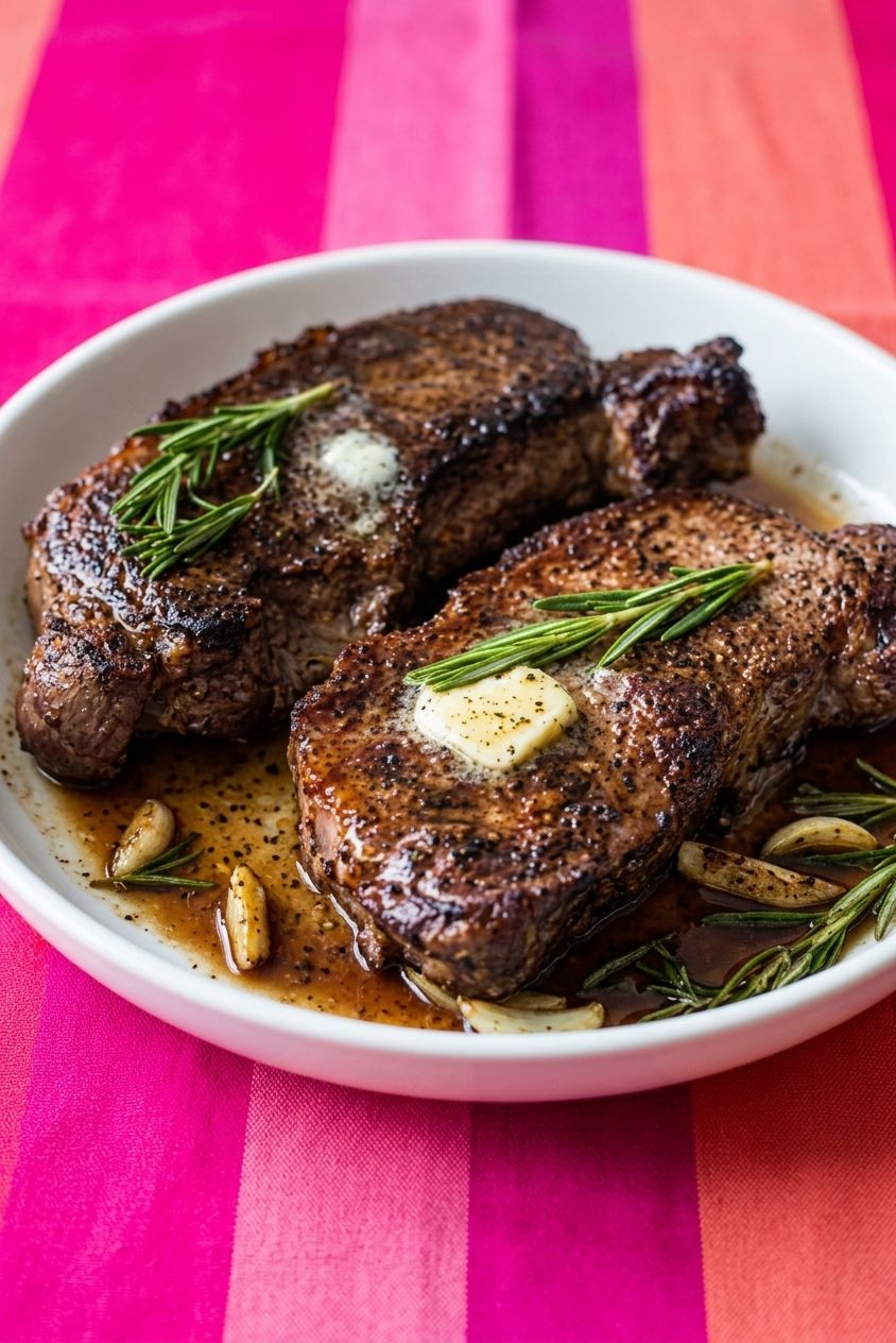 Pan-Seared Steak with Garlic Butter