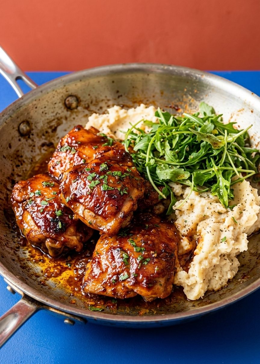 Sticky Baked Chicken Thighs