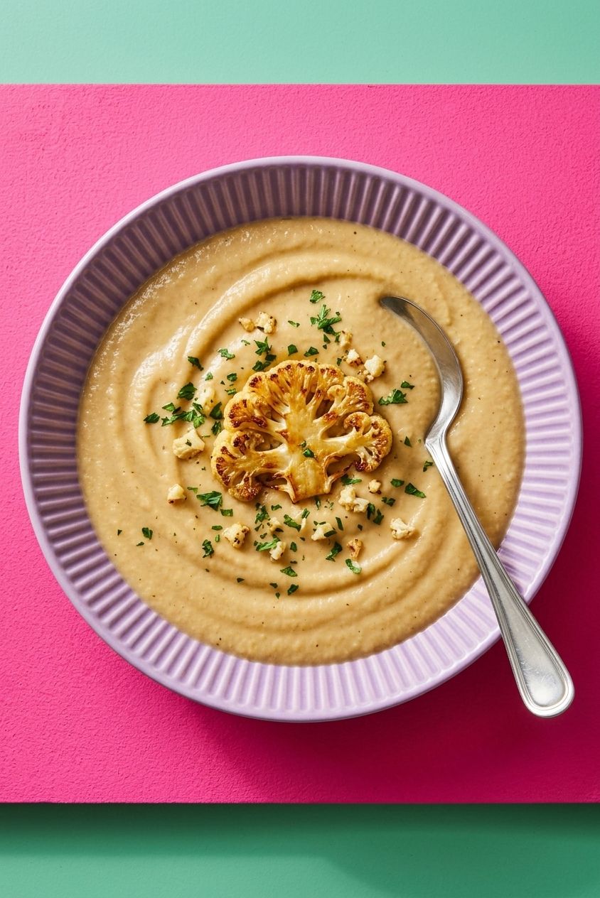 Creamy Roasted Cauliflower Soup