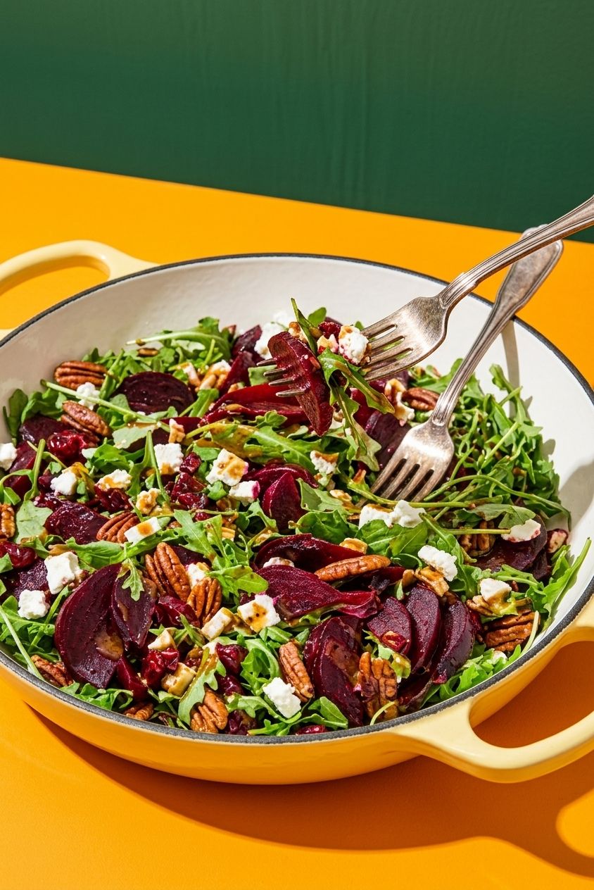 Beet Salad with Goat Cheese and Balsamic Vinaigrette