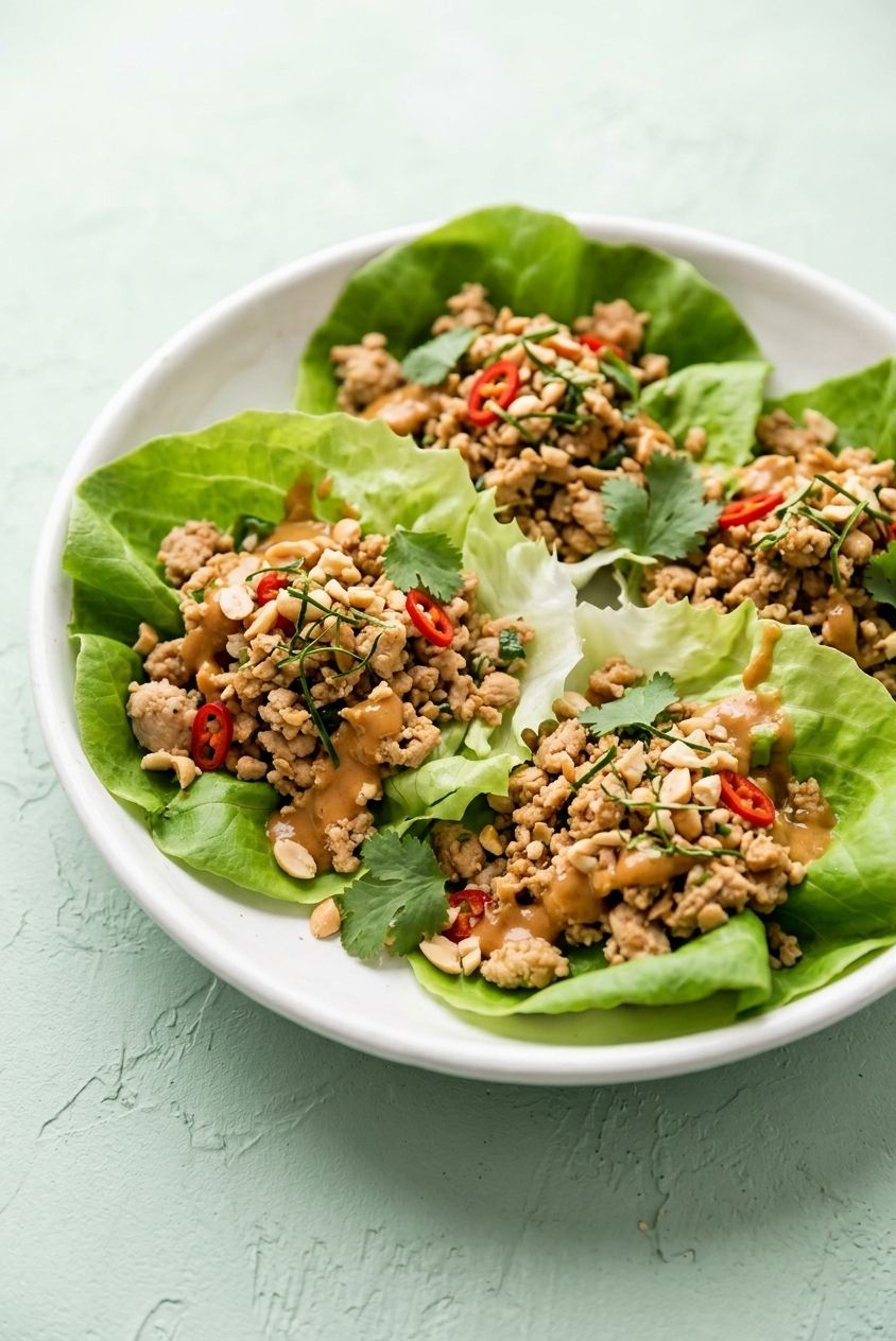 Thai Chicken Lettuce Wraps