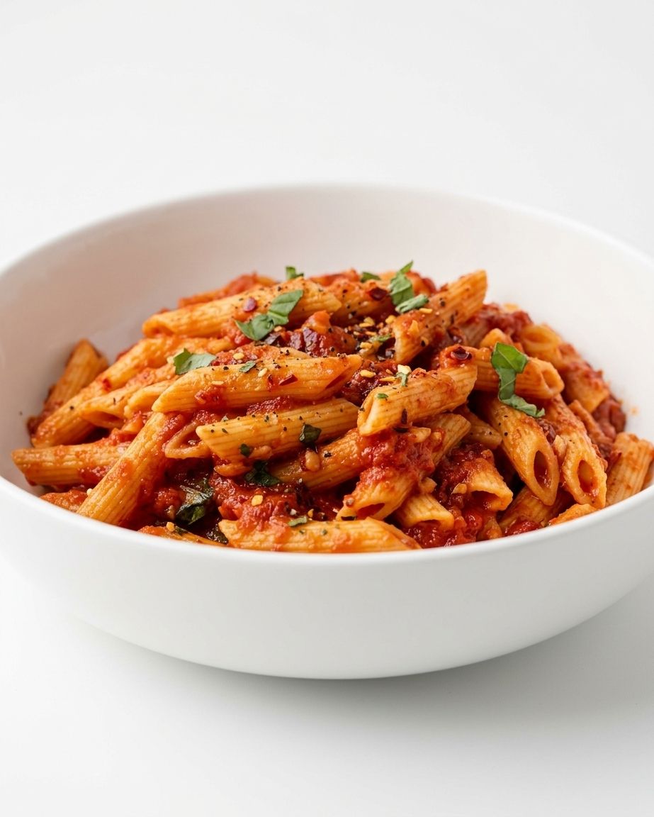 Penne all’Arrabbiata (spicy tomato pasta)