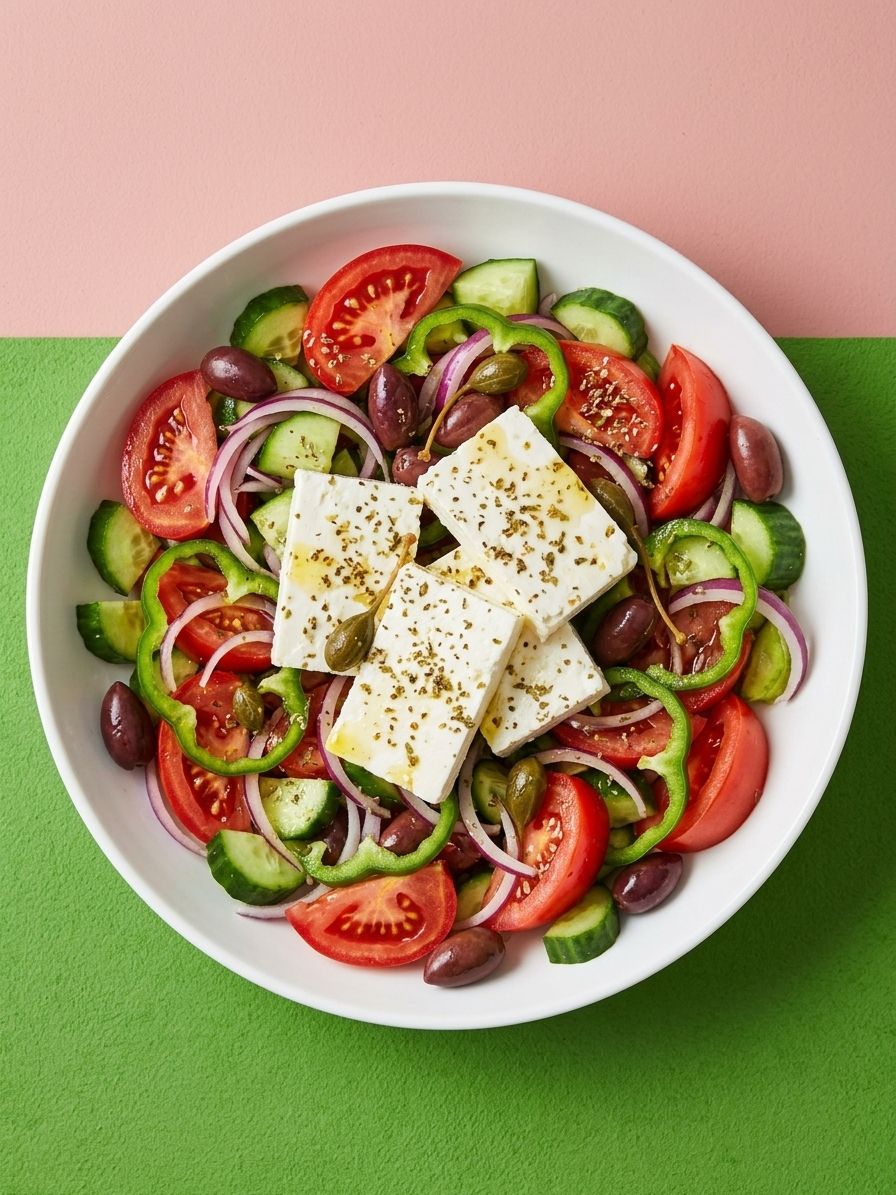 Greek Salad (Traditional Horiatiki Recipe)