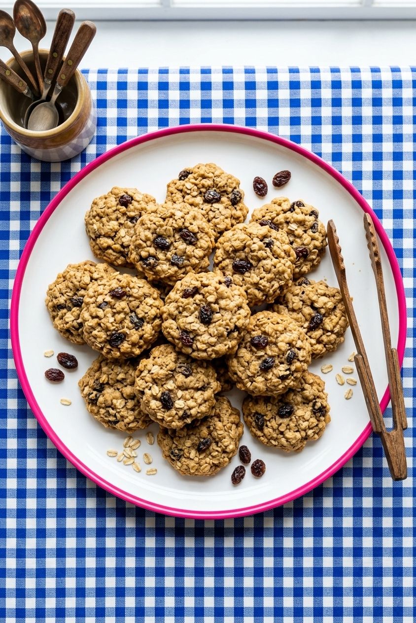 Soft and Chewy Oatmeal Raisin Cookies