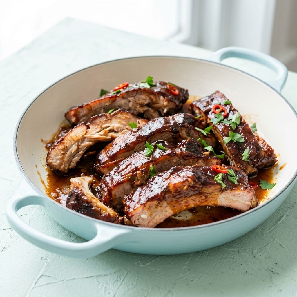 Oven Pork Ribs with Barbecue Sauce