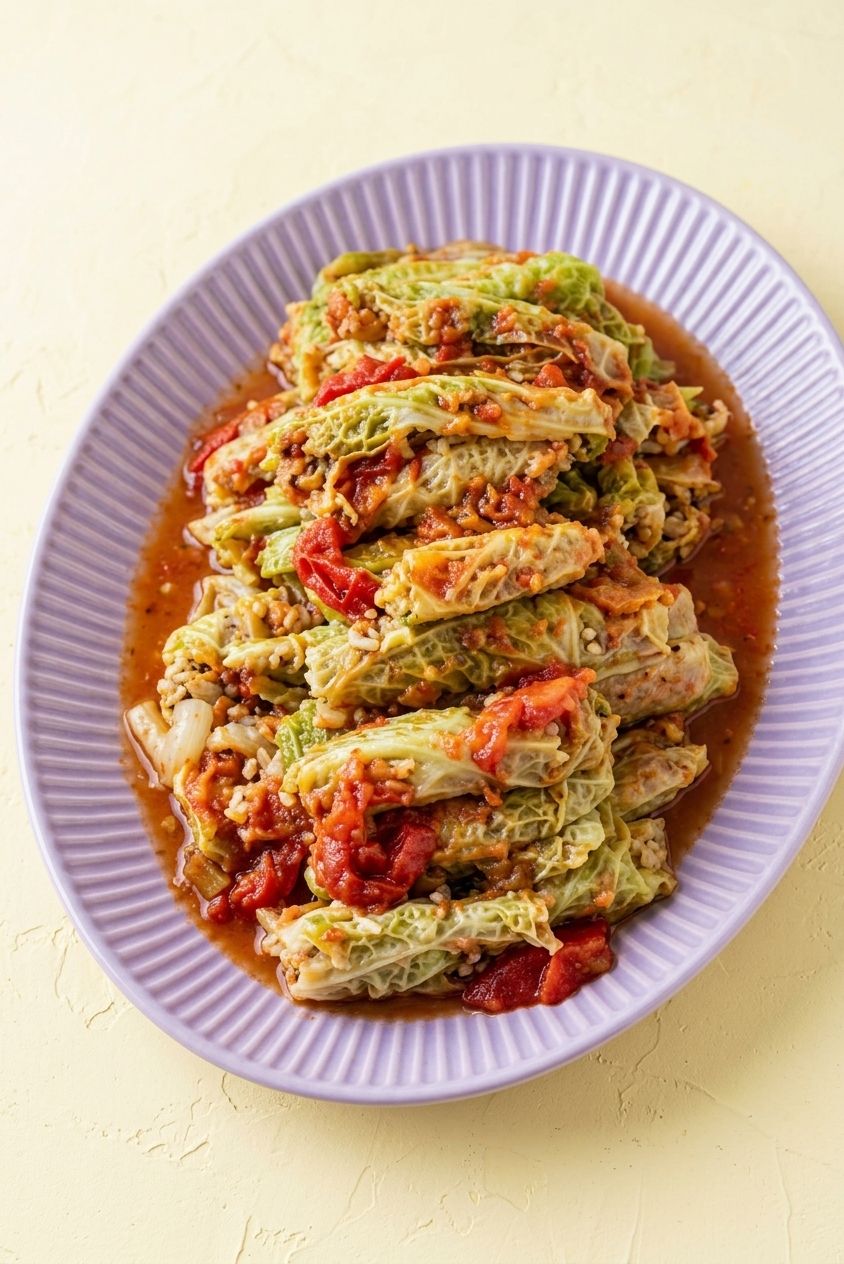 Vegetarian Stuffed Cabbage Rolls