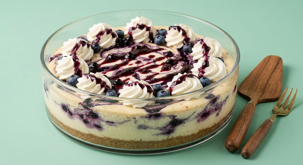 Blueberry Swirl Cheesecake