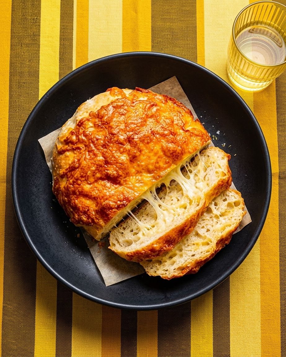 Cheese bread (no knead!)