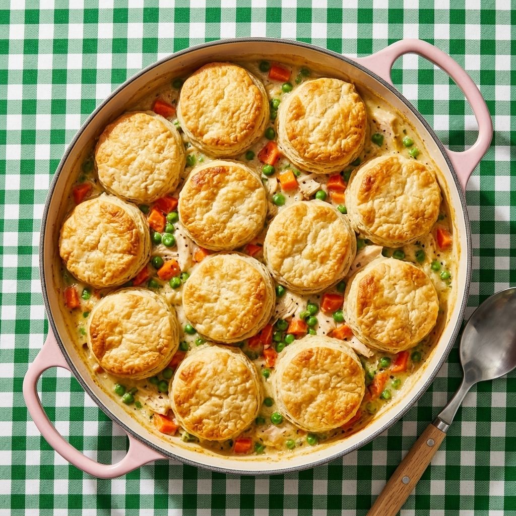 Chicken Pot Pie with Biscuits