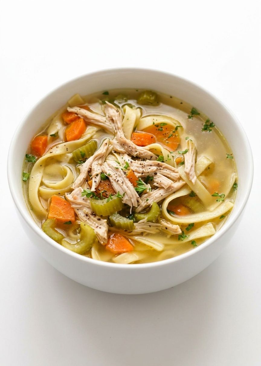 Homemade Chicken Noodle Soup (from scratch!)