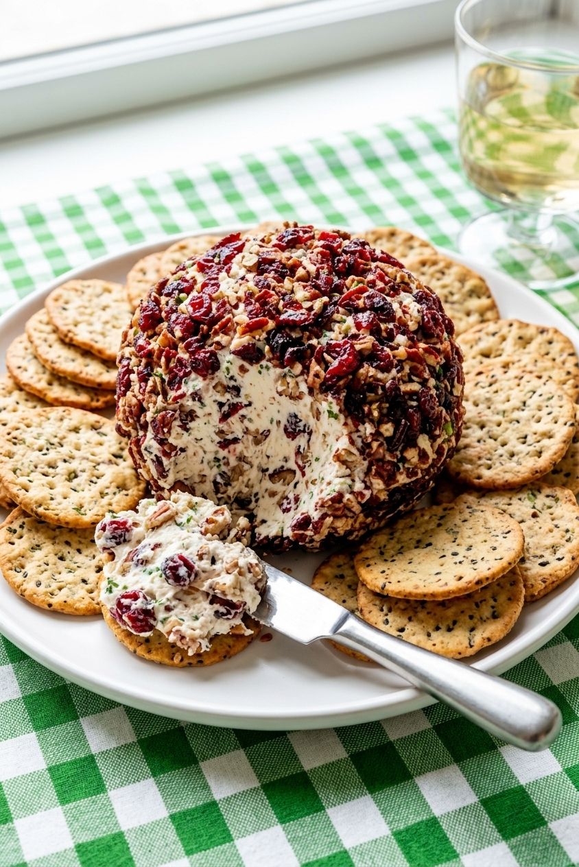 Cranberry Pecan Cheese Ball Appetizer