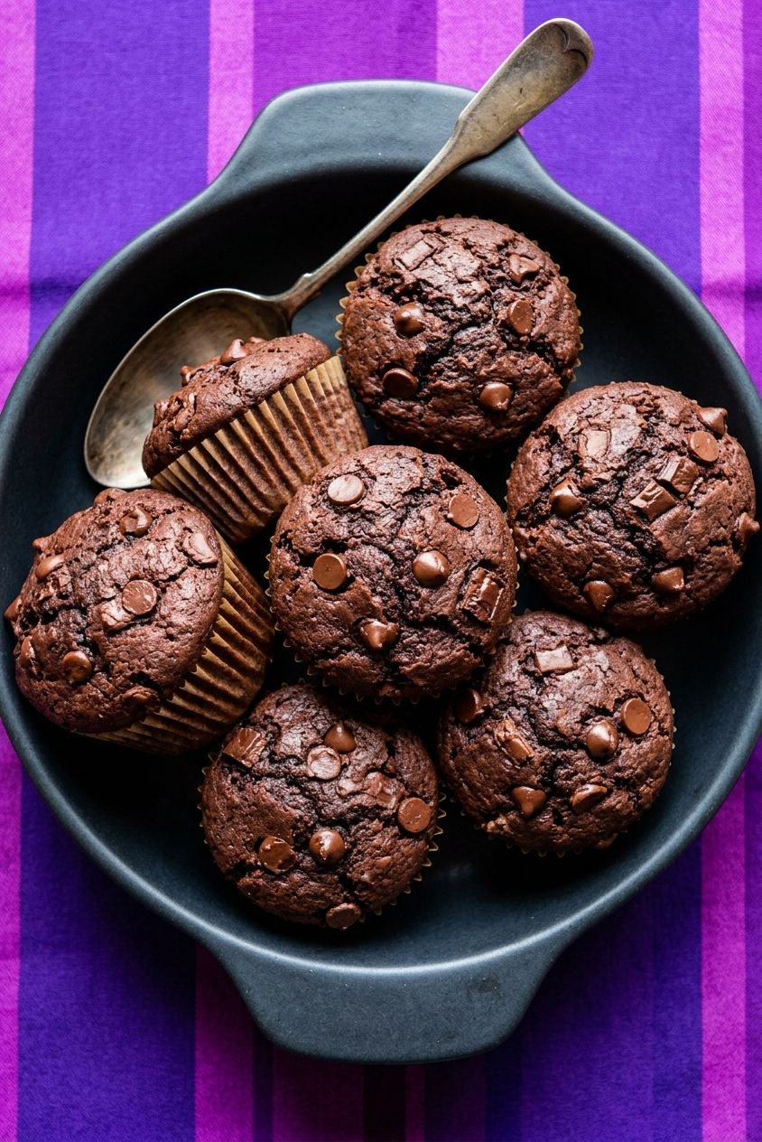 Double Chocolate Chip Muffins