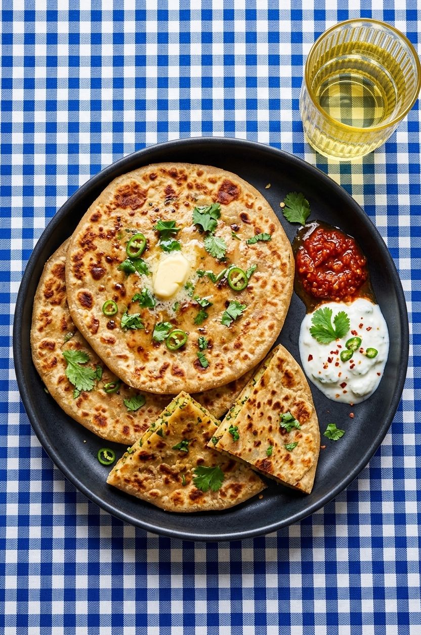 Aloo Paratha (Indian Potato Stuffed Flatbread)