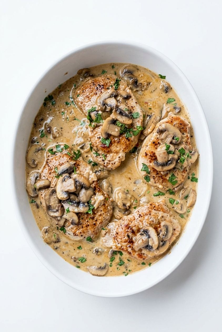 Pork Chops in Creamy Mushroom Sauce