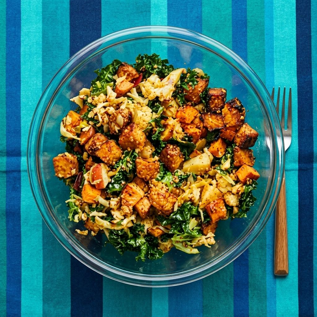 Fall Favorite Maple-Mustard Tempeh Bowls