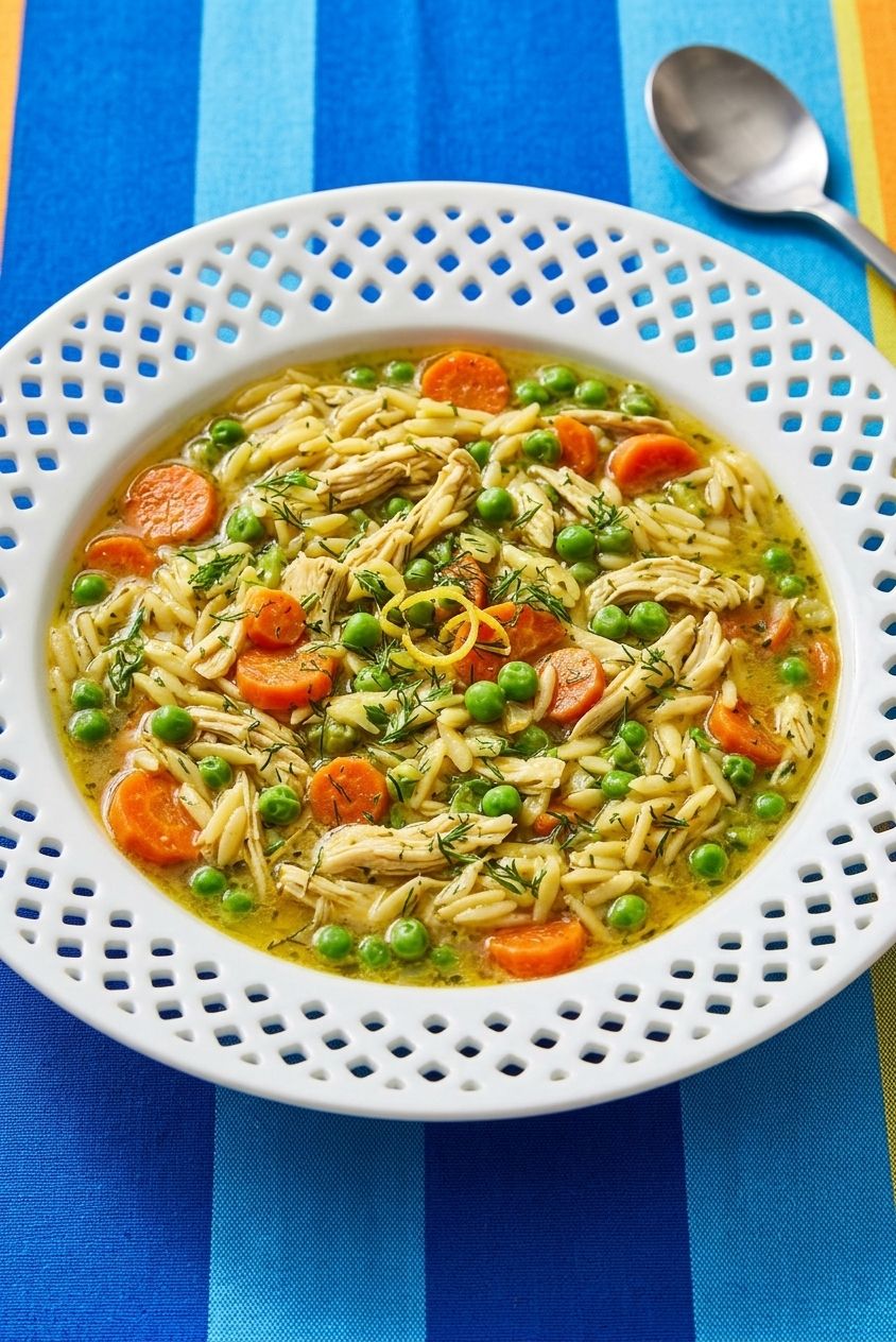 Lemon Chicken Orzo Soup
