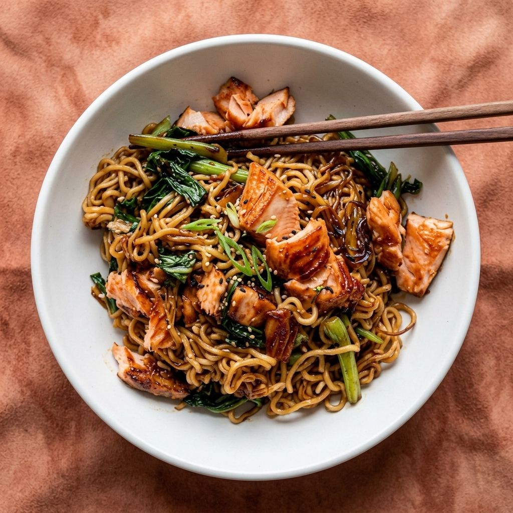 Teriyaki Salmon Noodles