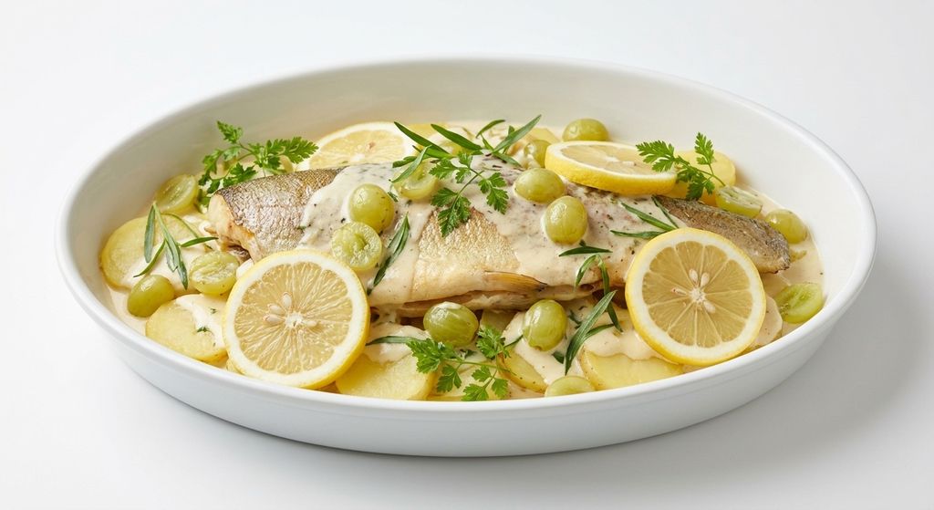 Baked Trout Veronique