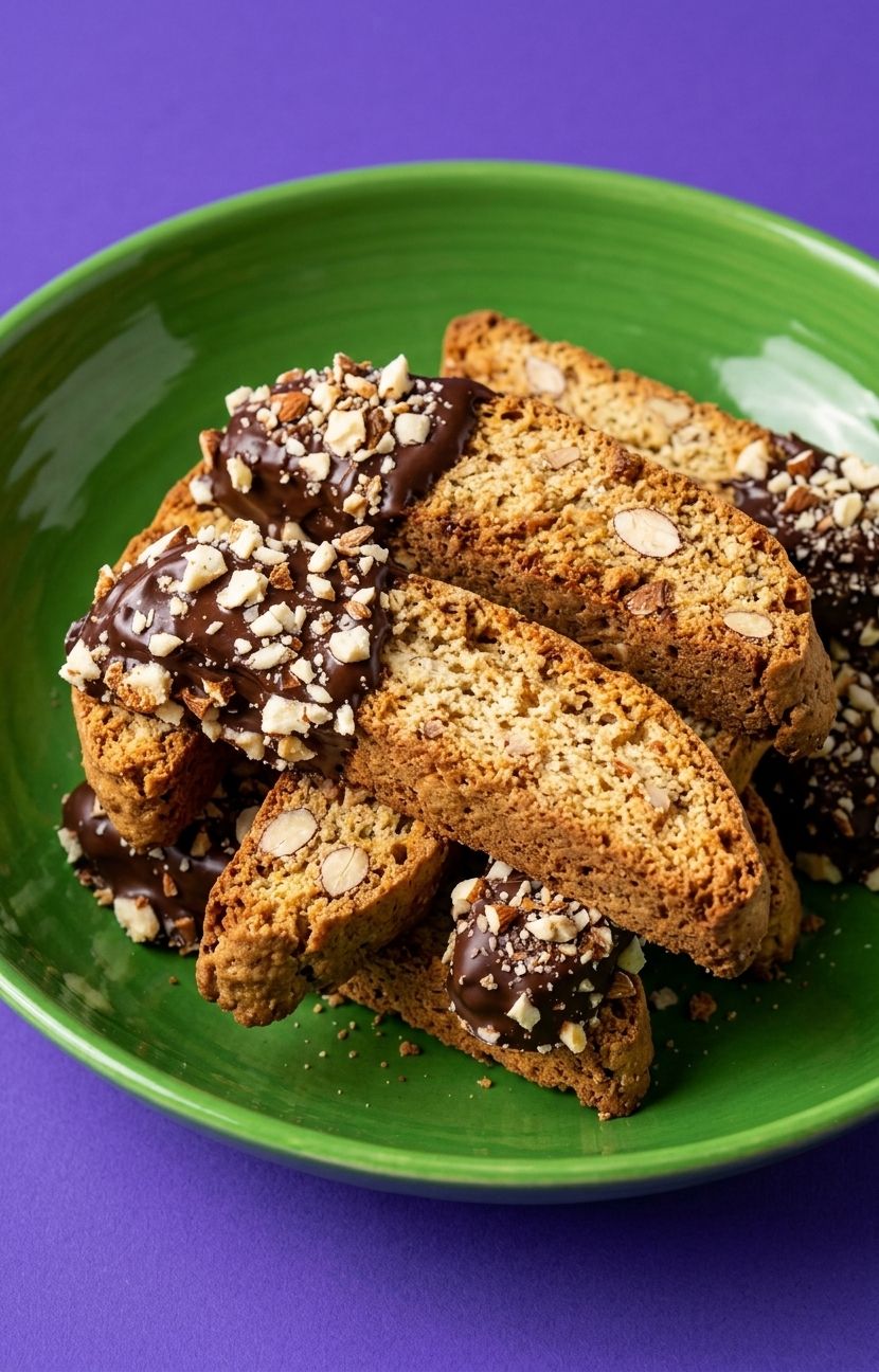 Chocolate-Dipped Almond Biscotti