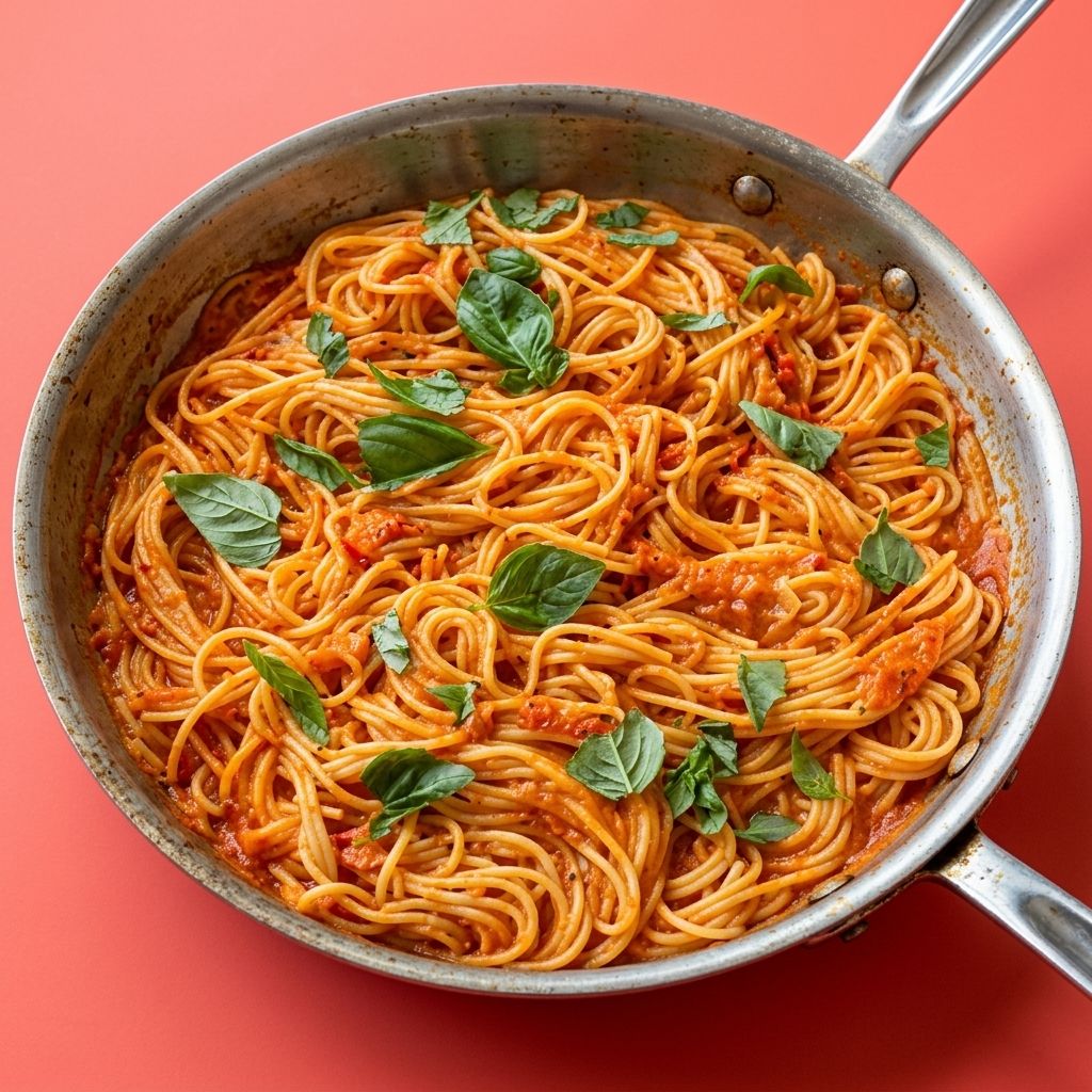 Creamy Roasted Red Pepper Pasta Recipe