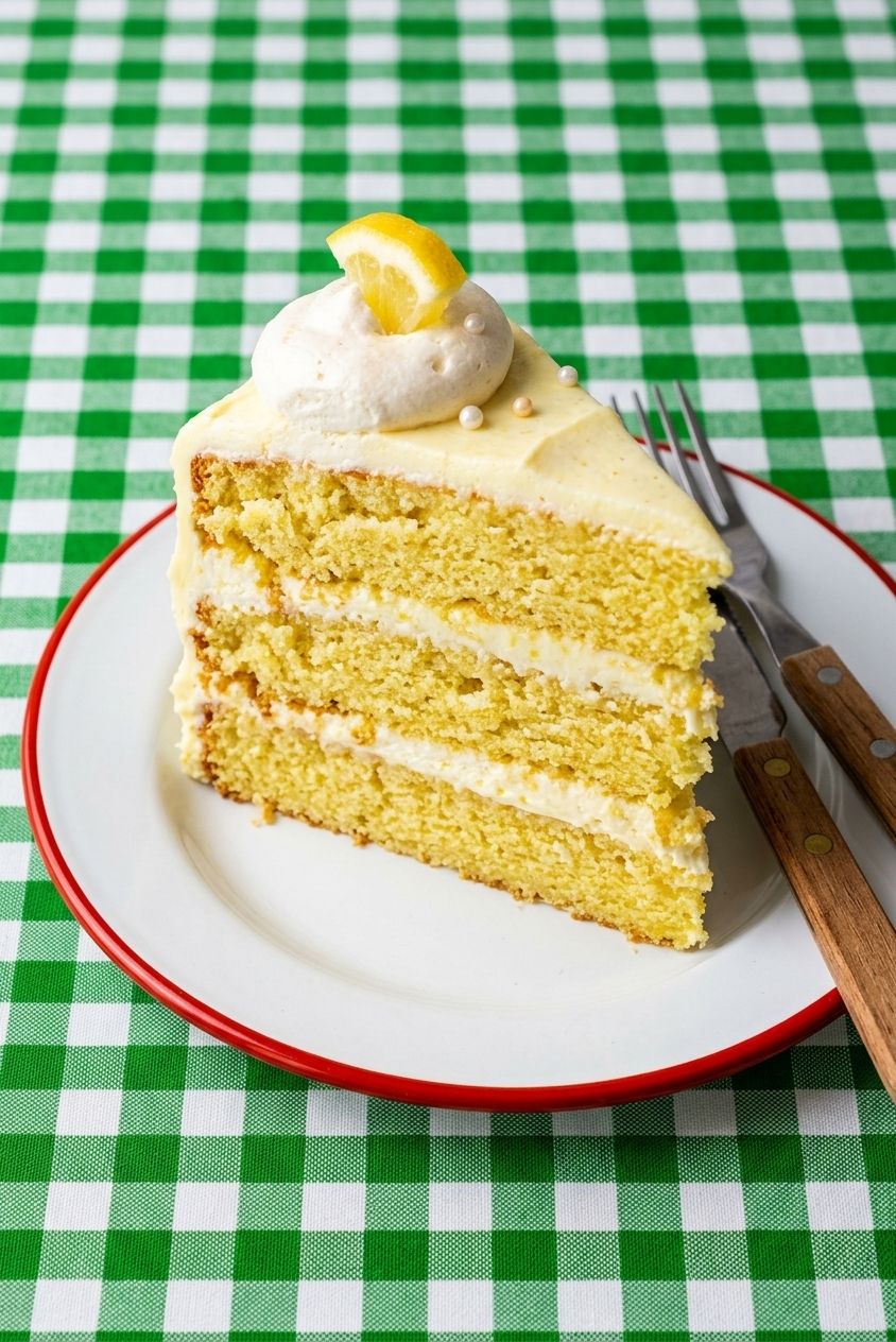 Lemon Layer Cake with Lemon Cream Cheese Buttercream
