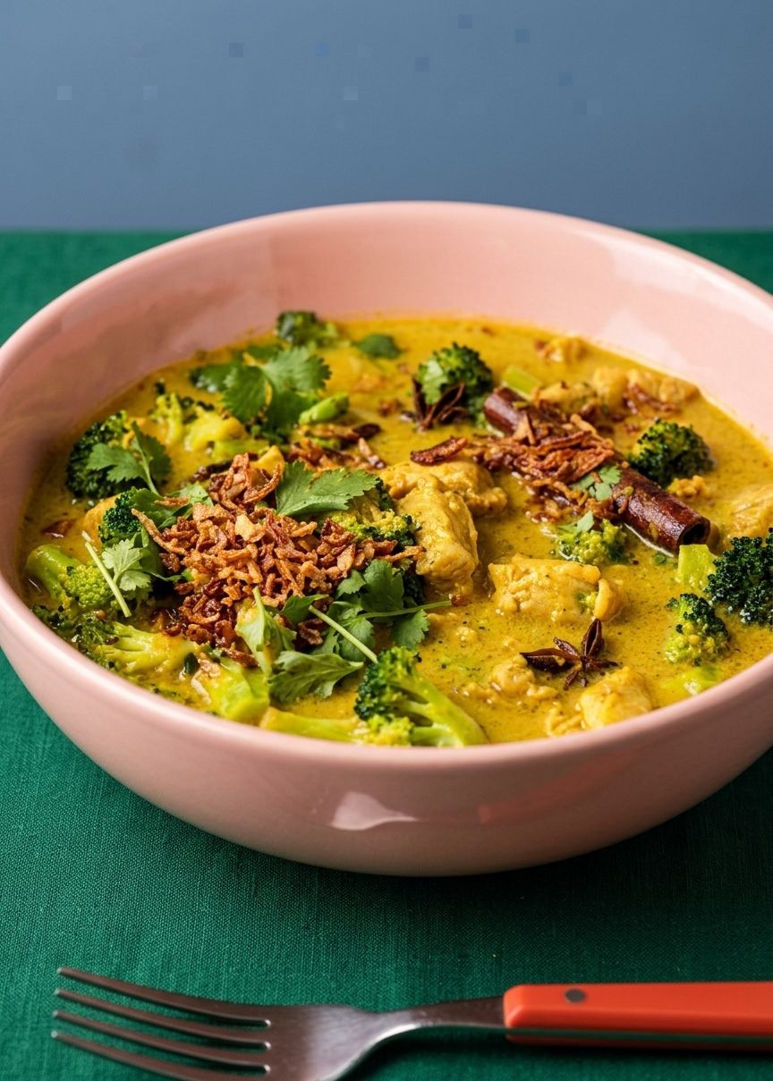 Golden coconut chicken curry