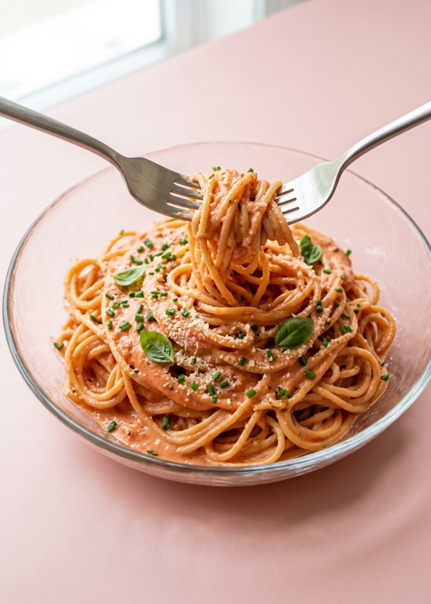 Pasta with Tomato Cream Sauce