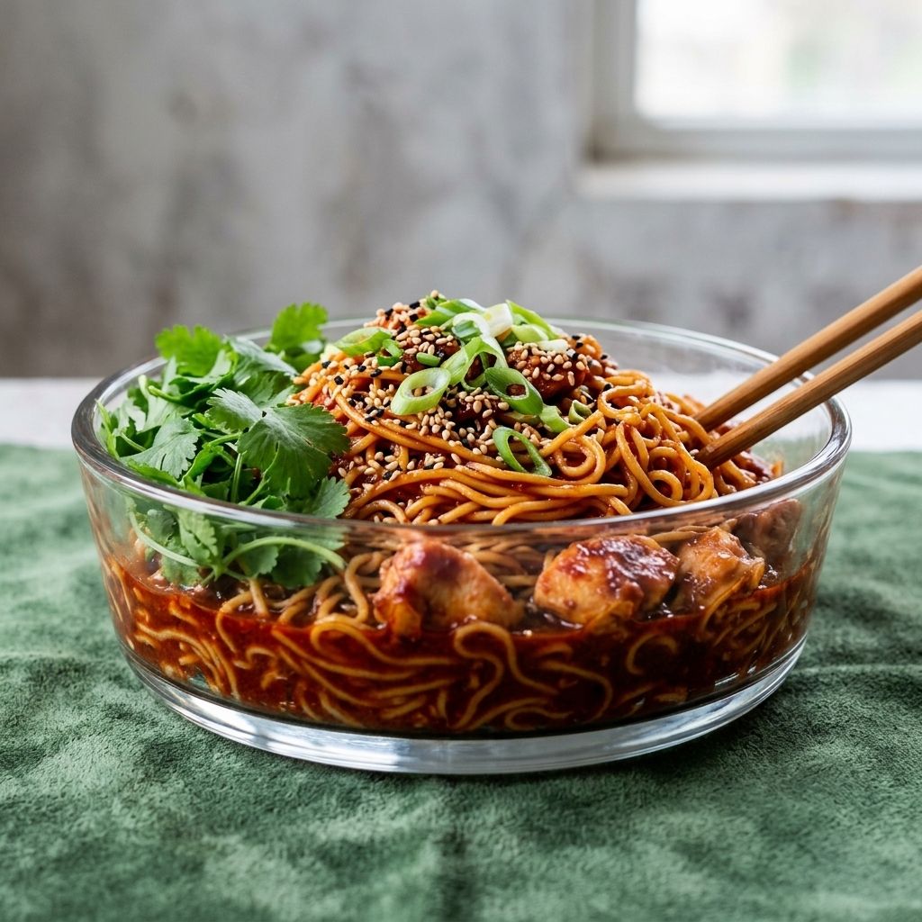 Saucy Gochujang Noodles with Chicken