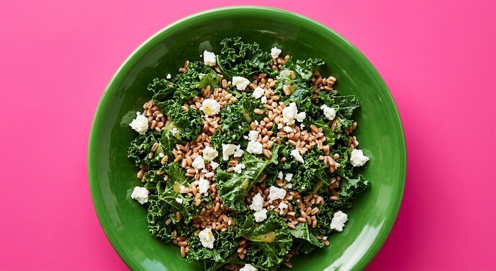 Farro and Kale Salad with Goat Cheese