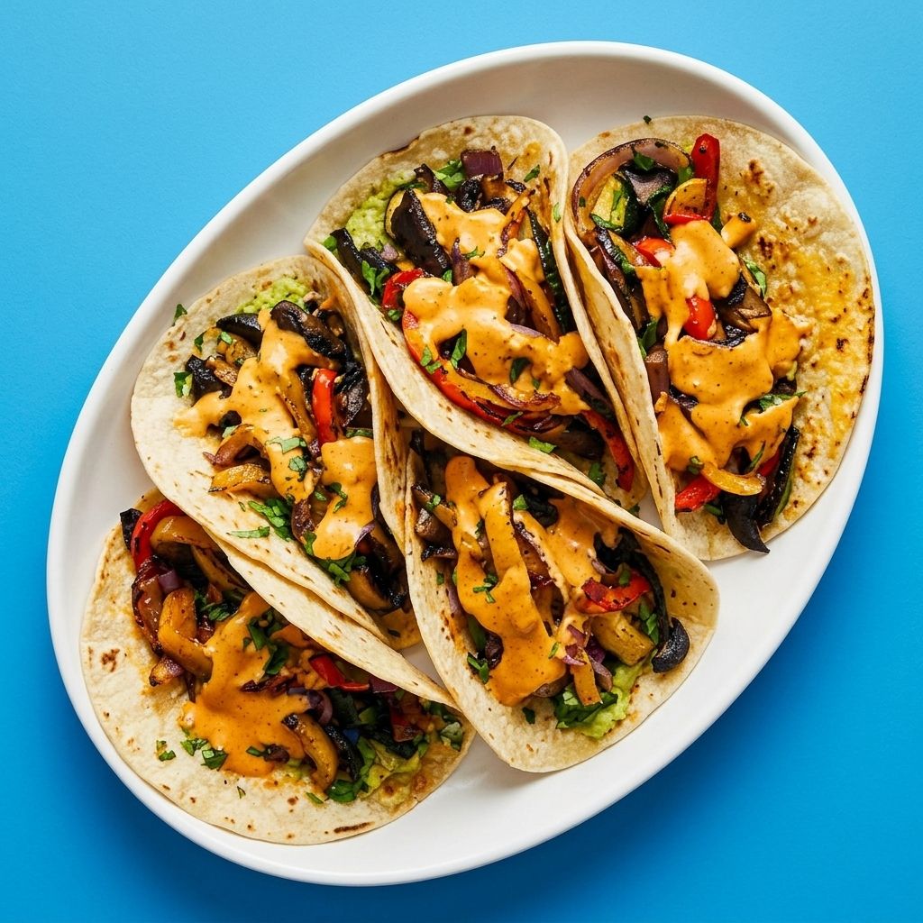 Vegan Sheet Pan Fajitas with Chipotle Queso